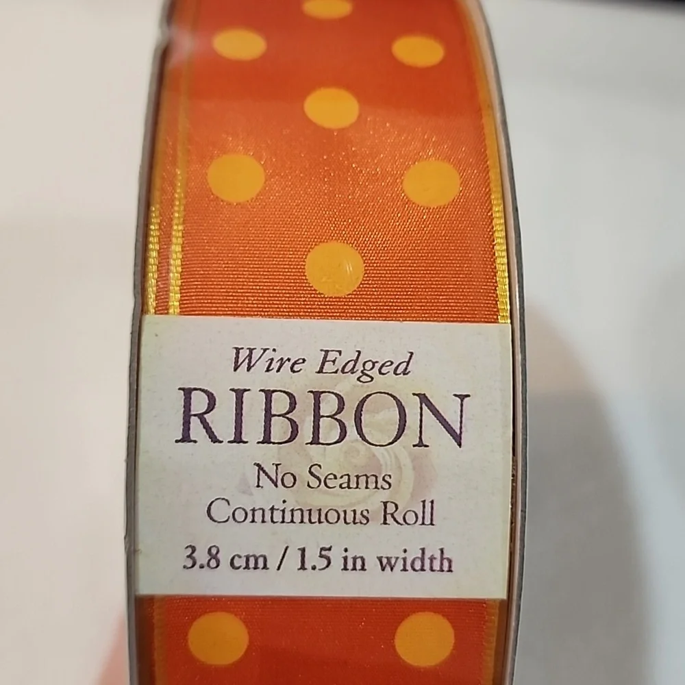NEW 3 Rolls Kirkland Wire-edged Ribbon, 1-1/2